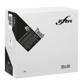 TOVAGLIOLO 38X38 2V TISSU' BIANCO 40 PZ.